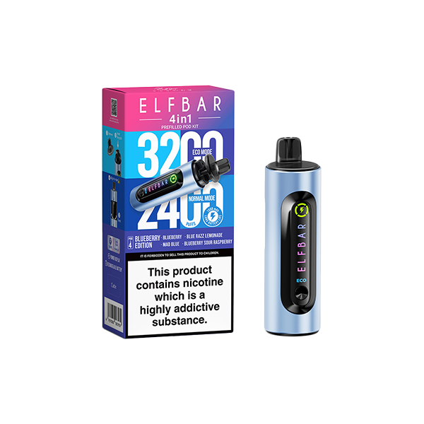 20mg Elf Bar 4 in 1 Pod Vape Kit - 3200 Puffs