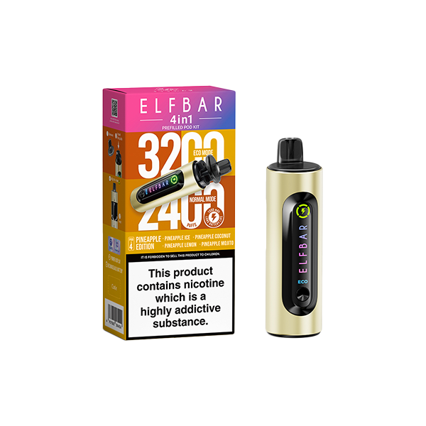 20mg Elf Bar 4 in 1 Pod Vape Kit - 3200 Puffs