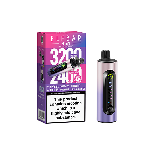 Shop Elf Bar 4 in 1 Pod Kits | 3200 Puffs | Sweet Geez Vapes