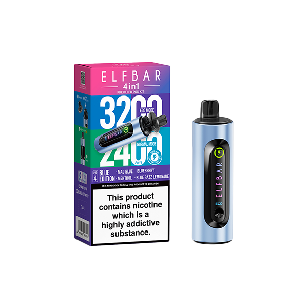 Shop Elf Bar 4 in 1 Pod Kits | 3200 Puffs | Sweet Geez Vapes
