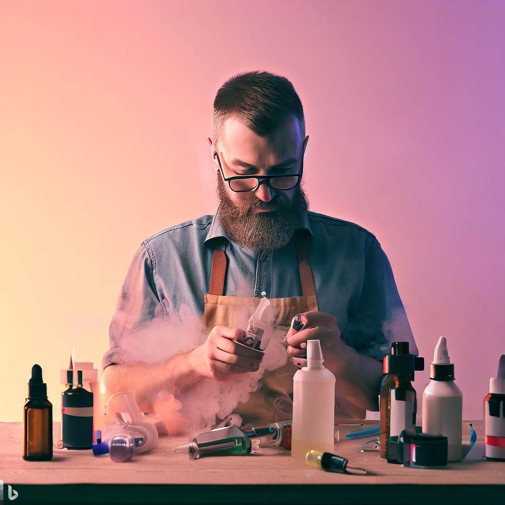 Man Making DIY E-liquid