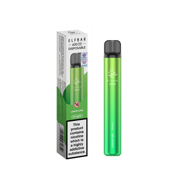 20mg ELF Bar 600 V2 Disposable Vaping Device - 600 Puffs