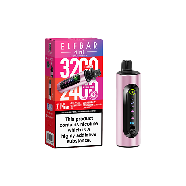 20mg Elf Bar 4 in 1 Pod Vape Kit - 3200 Puffs