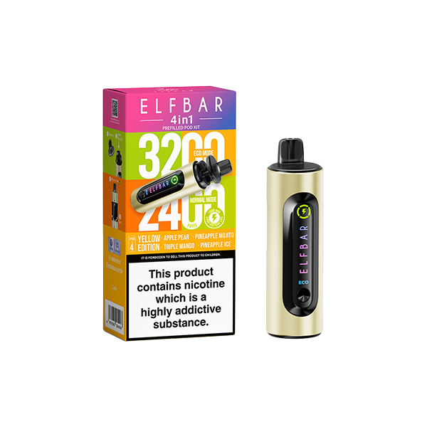 20mg Elf Bar 4 in 1 Pod Vape Kit - 3200 Puffs