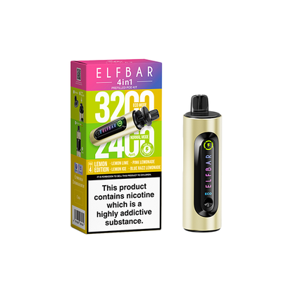 20mg Elf Bar 4 in 1 Pod Vape Kit - 3200 Puffs