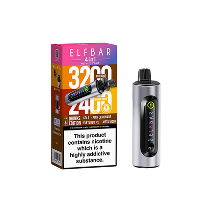 20mg Elf Bar 4 in 1 Pod Vape Kit - 3200 Puffs