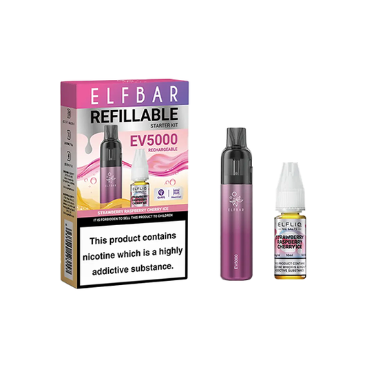  Elf Bar EV5000 Disposable Pod Kit + Elfliq Salt | 20mg  Sweet Geez Vapes