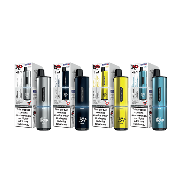 20mg IVG Air 4 in 1 Disposable Rechargeable Pod Vape Kit - 2400 Puffs - Shop Now at  Sweet Geez Vapes