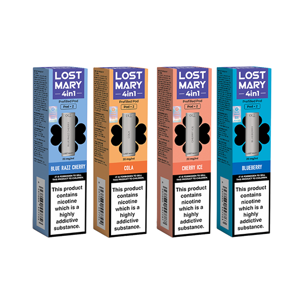 20mg Lost Mary 4in1 Prefilled Pods - 1200 Puffs