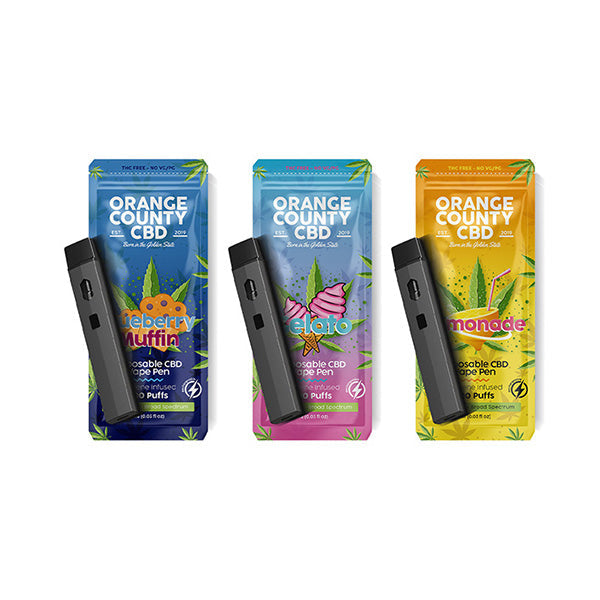 Orange County CBD 600 mg CBD Vape jetable - 1 ml 700 bouffées