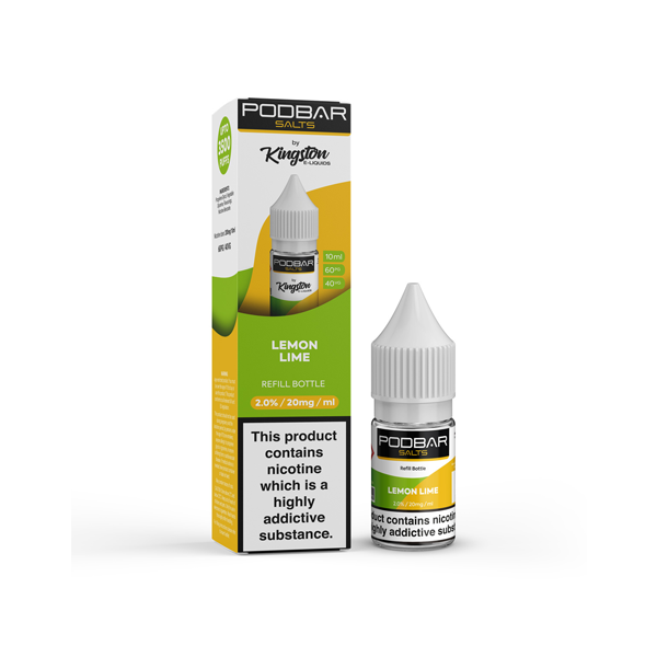 10mg Podbar Salts by Kingston Refill Nic Salts - 10ml (60VG/40PG)