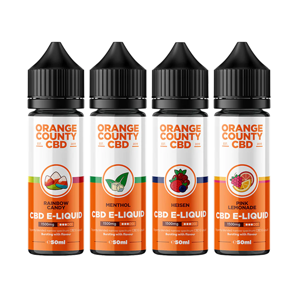 Orange County CBD 1500mg Broad Spectrum CBD E-liquid 50ml (50VG/50PG) - Sweet Geez Vapes