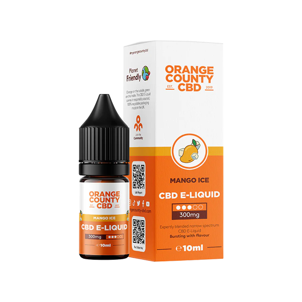 Orange County CBD 300mg Broad Spectrum CBD E-liquid - 10ml (50VG/50PG)