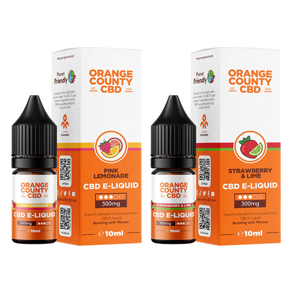 Orange County CBD 300mg Broad Spectrum CBD E-liquid - 10ml (50VG/50PG)