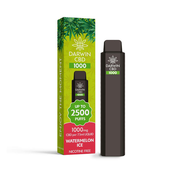 Dispositif de vape jetable Darwin CBD 1000 2500 bouffées