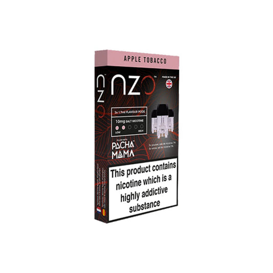 NZO Salt Pre-Filled Cartridges with Pacha Mama Nic Salt | 10mg (50VG/50PG) | 3-pack - Sweet Geez Vapes