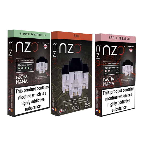 NZO Salt Cartridges with Pacha Mama Nic Salt | 10mg (50VG/50PG) | 3-pack - Sweet Geez Vapes