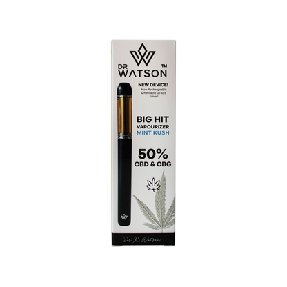 Dr Watson Big Hit 500mg Full Spectrum CBD & CBG Vapourizer Pen - Sweet Geez Vapes