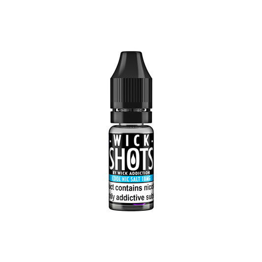 18mg Wick Addiction Wick Shot 10ml Cool Nic Salt (70VG/30PG) - Sweet Geez Vapes