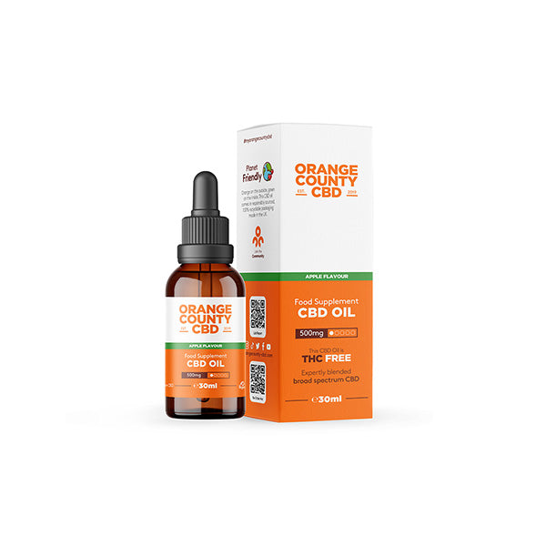 Aceite de tintura con sabor a CBD de Orange County de 500 mg (30 ml)