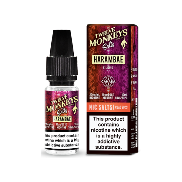 Twelve Monkeys Classics 10ml Nic Salt E-liquid | 10mg (50VG/50PG)