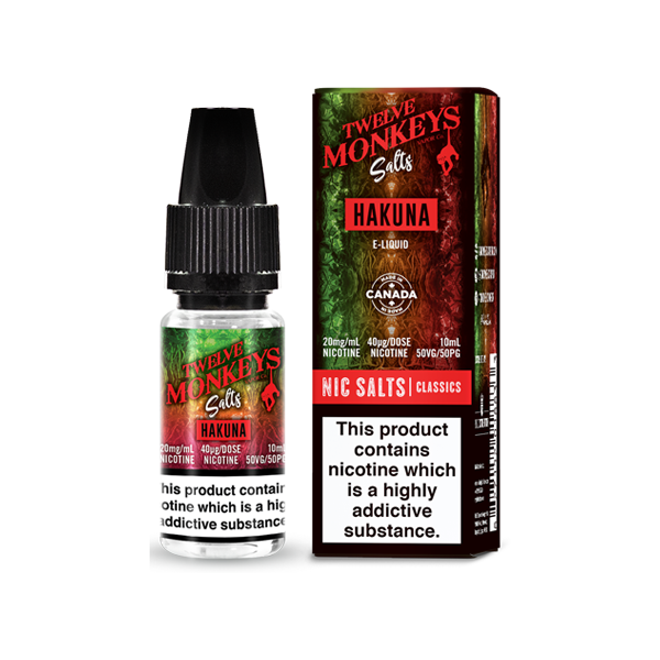 Twelve Monkeys Classics 10ml Nic Salt E-liquid | 10mg (50VG/50PG)