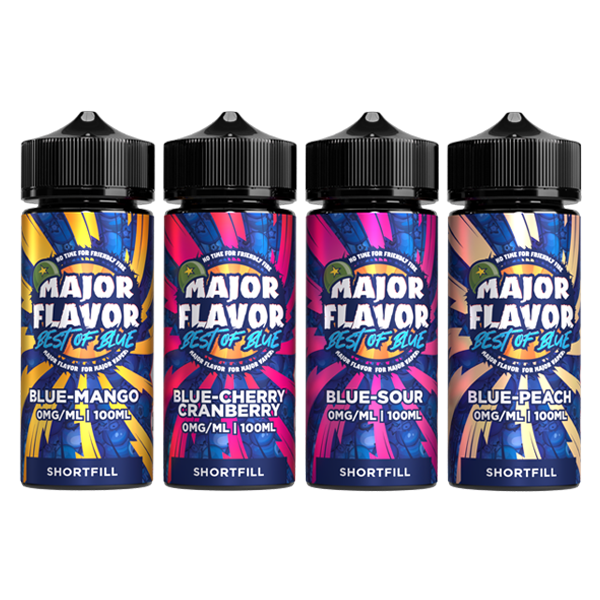  Major Flavour 100ml Blue Shortfills - Premium VG E-Liquids