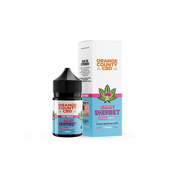 Orange County CBD Cali Range 2500mg CBD 50ml E-liquid (60VG/40PG) - Sweet Geez Vapes