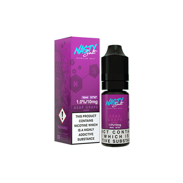 Líquido electrónico con sales de nicotina Nasty Salts de 10 mg y 10 ml (50 VG/50 PG)