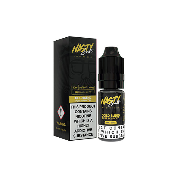 Líquido electrónico con sales de nicotina Nasty Salts de 10 mg y 10 ml (50 VG/50 PG)