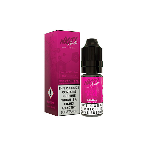 Líquido electrónico con sales de nicotina Nasty Salts de 10 mg y 10 ml (50 VG/50 PG)