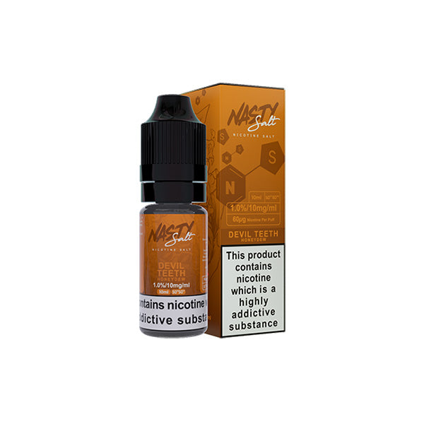 Líquido electrónico con sales de nicotina Nasty Salts de 10 mg y 10 ml (50 VG/50 PG)