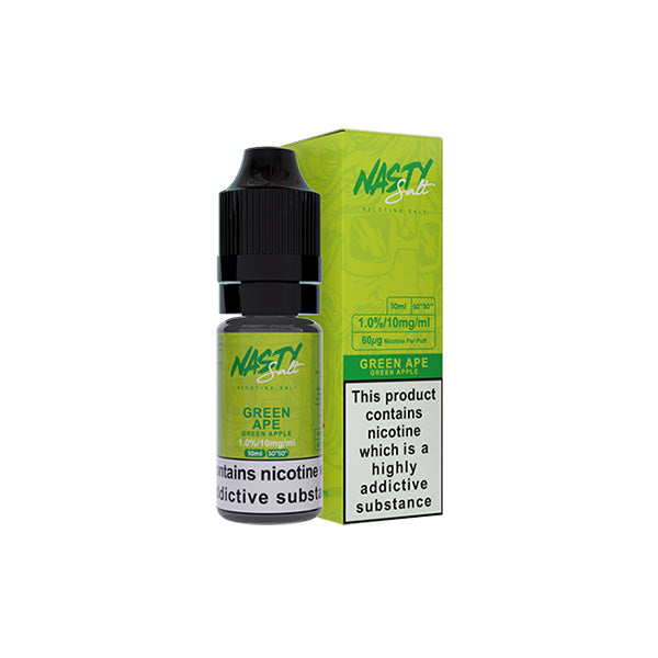 Líquido electrónico con sales de nicotina Nasty Salts de 10 mg y 10 ml (50 VG/50 PG)