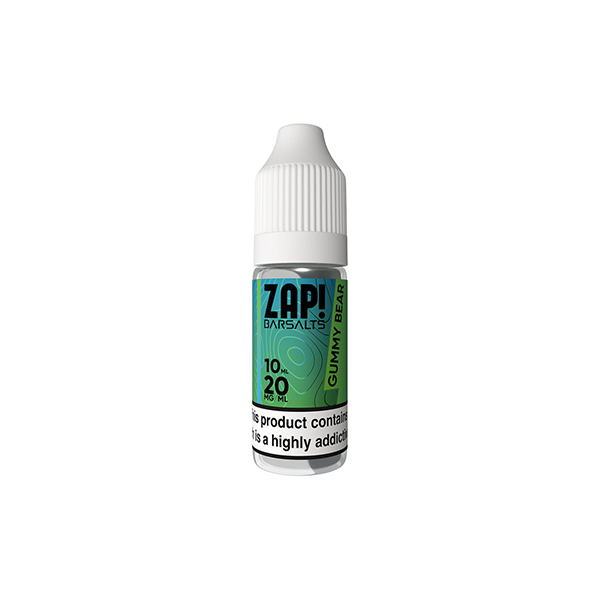 20mg ZAP! Bar Salts Nic Salt - 10ml (50VG/50PG) - Shop Now at  Sweet Geez Vapes