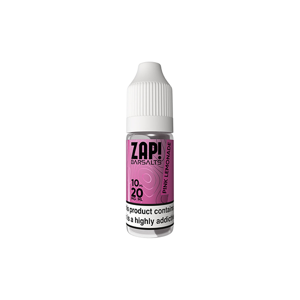 20mg ZAP! Bar Salts Nic Salt - 10ml (50VG/50PG) - Shop Now at  Sweet Geez Vapes