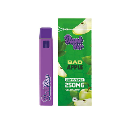 Dank Bar 250 mg CBD Vape à spectre complet jetable par Purple Dank - 12 saveurs