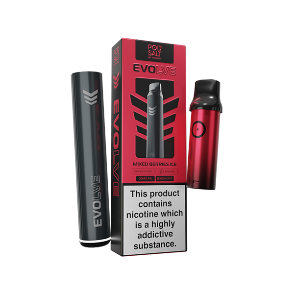 Kit de démarrage pour stylo Salt Evolve Pod 20 mg, 600 bouffées