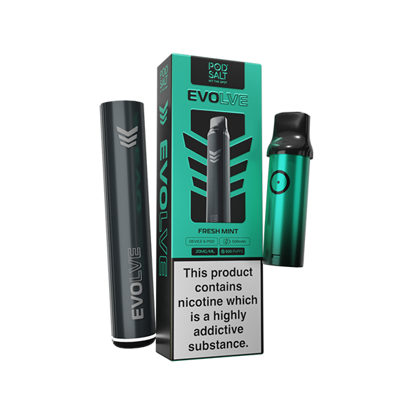 Kit de démarrage pour stylo Salt Evolve Pod 20 mg, 600 bouffées