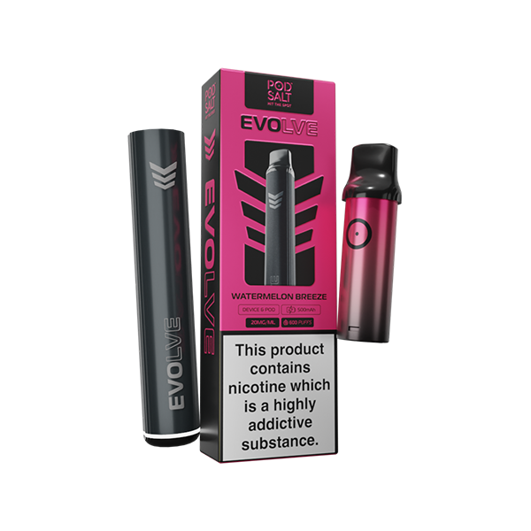 20mg Pod Salt Evolve Pen Starter Kit - 600 Puffs - Shop Now at  Sweet Geez Vapes