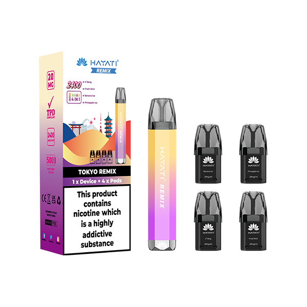 20mg Hayati Remix 4in1 2400 Pod Kit - 2400 Puffs