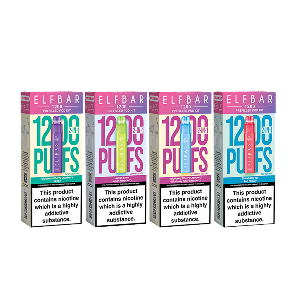 20mg ELF Bar 1200 Multi Edition Prefilled Pod Kit - 1200 Puffs