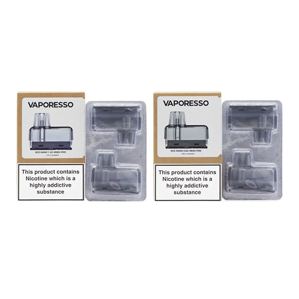 Vaporesso Eco Nano Replacement Pods - (0.8Ω/1.2Ω) - Shop Now at  Sweet Geez Vapes