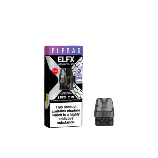 Elf Bar ELFX Empty Refillable Pods 2ml - 3 pcs - Shop Now at  Sweet Geez Vapes