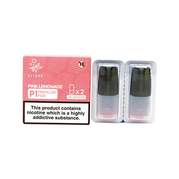 Elf Bar P1 Dosettes de rechange de 2 ml pour ELF Mate 500 | Paquet de 2