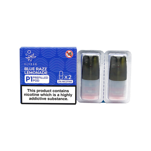 Elf Bar P1 Dosettes de rechange de 2 ml pour ELF Mate 500 | Paquet de 2