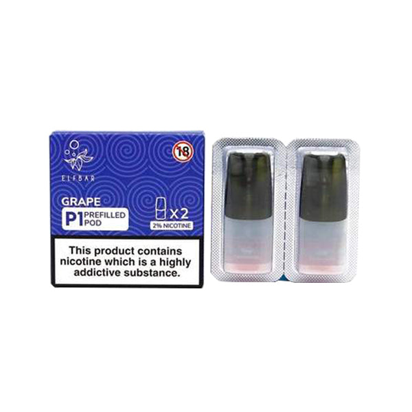 Elf Bar P1 Replacement Pods for ELF Mate 500 | 2ml 2-pack - Shop Now at  Sweet Geez Vapes