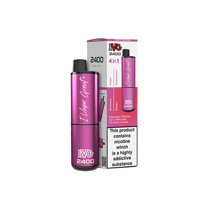  I VG 2400 Puff 4-in-1 Disposable Vape: Ultimate High Puff Disposable