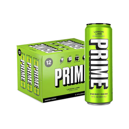 PRIME Energy USA Lemon Lime Drink Can 355ml - Sweet Geez Vapes