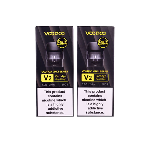 VooPoo Vinci V2 Replacement Cartridge Pods 0.8Ω/1.2Ω - 3Pcs - Sweet Geez Vapes