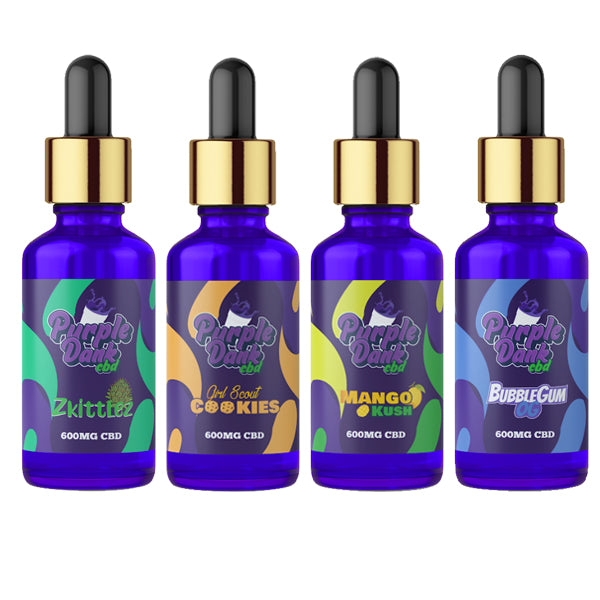 Huile de CBD aromatisée au CBD Purple Dank 600 mg Huile de CBD 30 ml (ACHETER-EN 1, OBTENIR 1 GRATUIT)